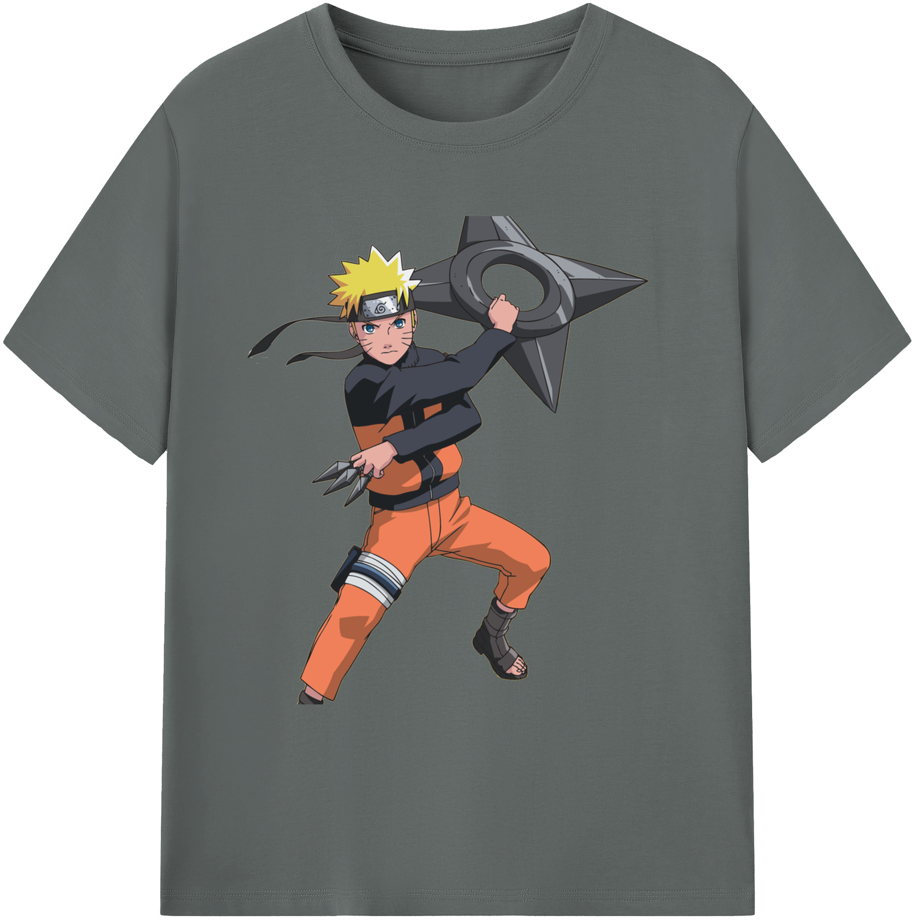 （画像用） NARUTO -ナルト- うずまき ナルト Uzumaki Naruto 綿100％ メンズ半袖Tシャツ｜肌触りやわらか＆通気性